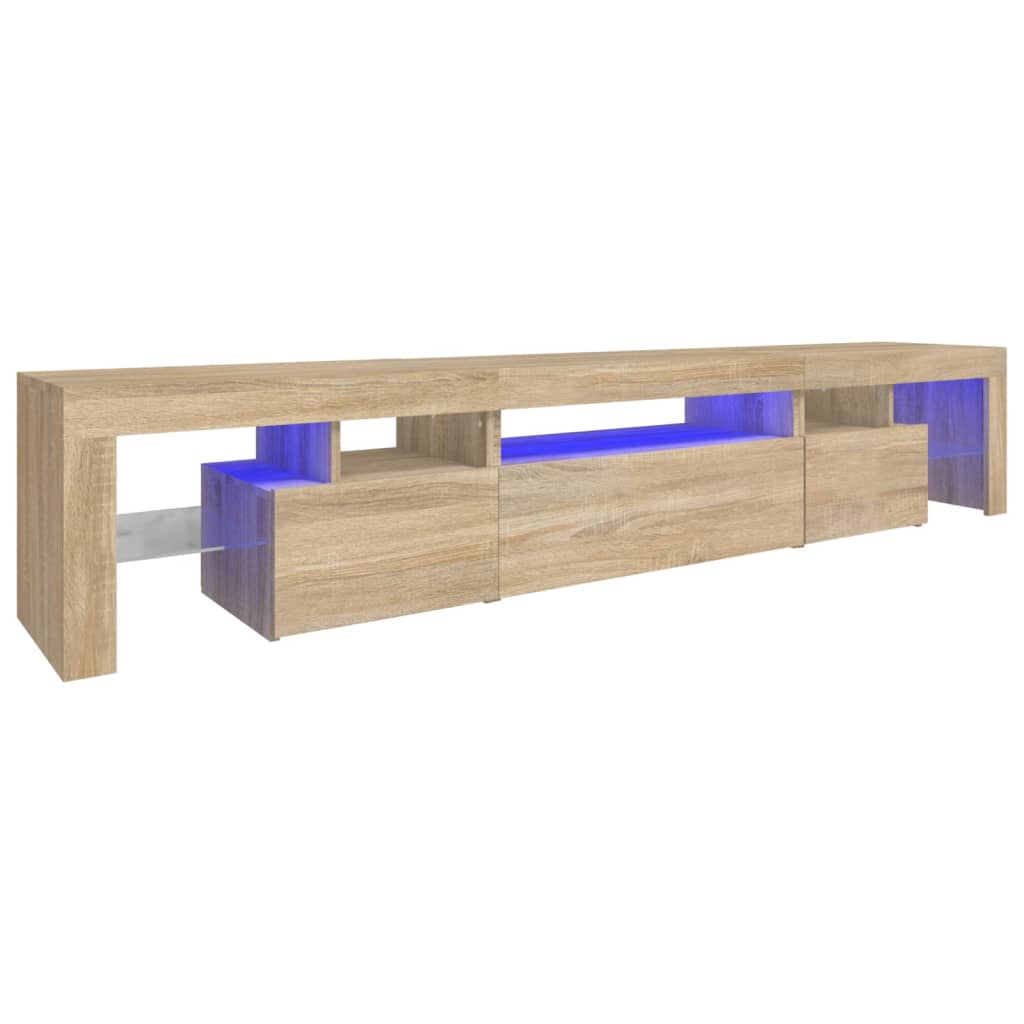 Meuble TV avec lumières LED Chêne sonoma 215x36,5x40 cm - XIOS
