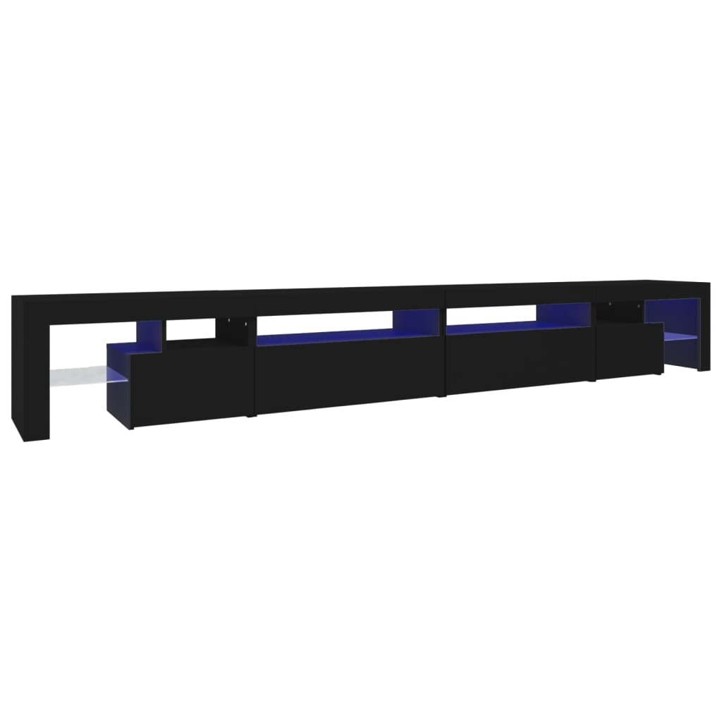 Meuble TV avec lumières LED Noir 290x36,5x40 cm Meubles TV vidaXL   