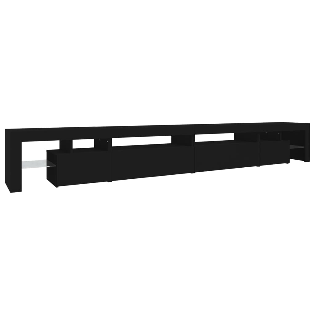 Meuble TV avec lumières LED Noir 290x36,5x40 cm Meubles TV vidaXL   