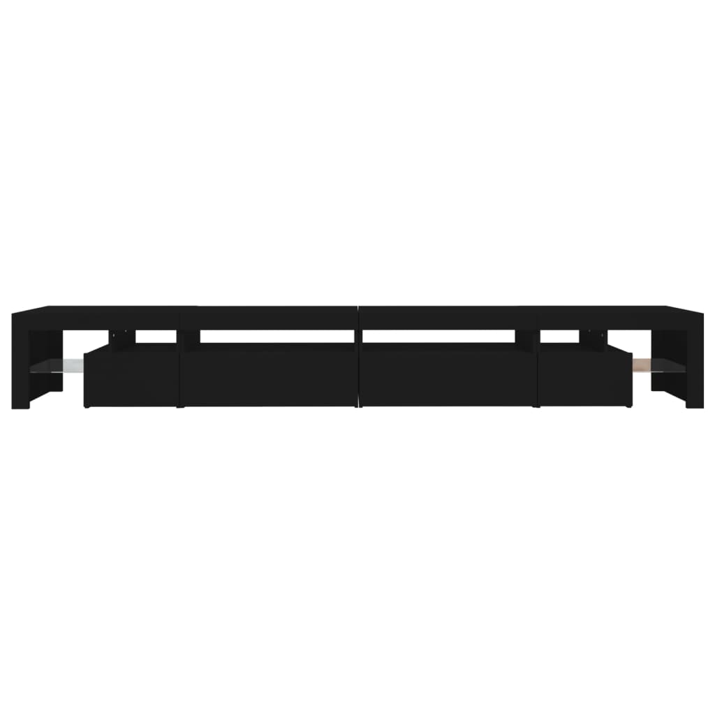 Meuble TV avec lumières LED Noir 290x36,5x40 cm Meubles TV vidaXL   