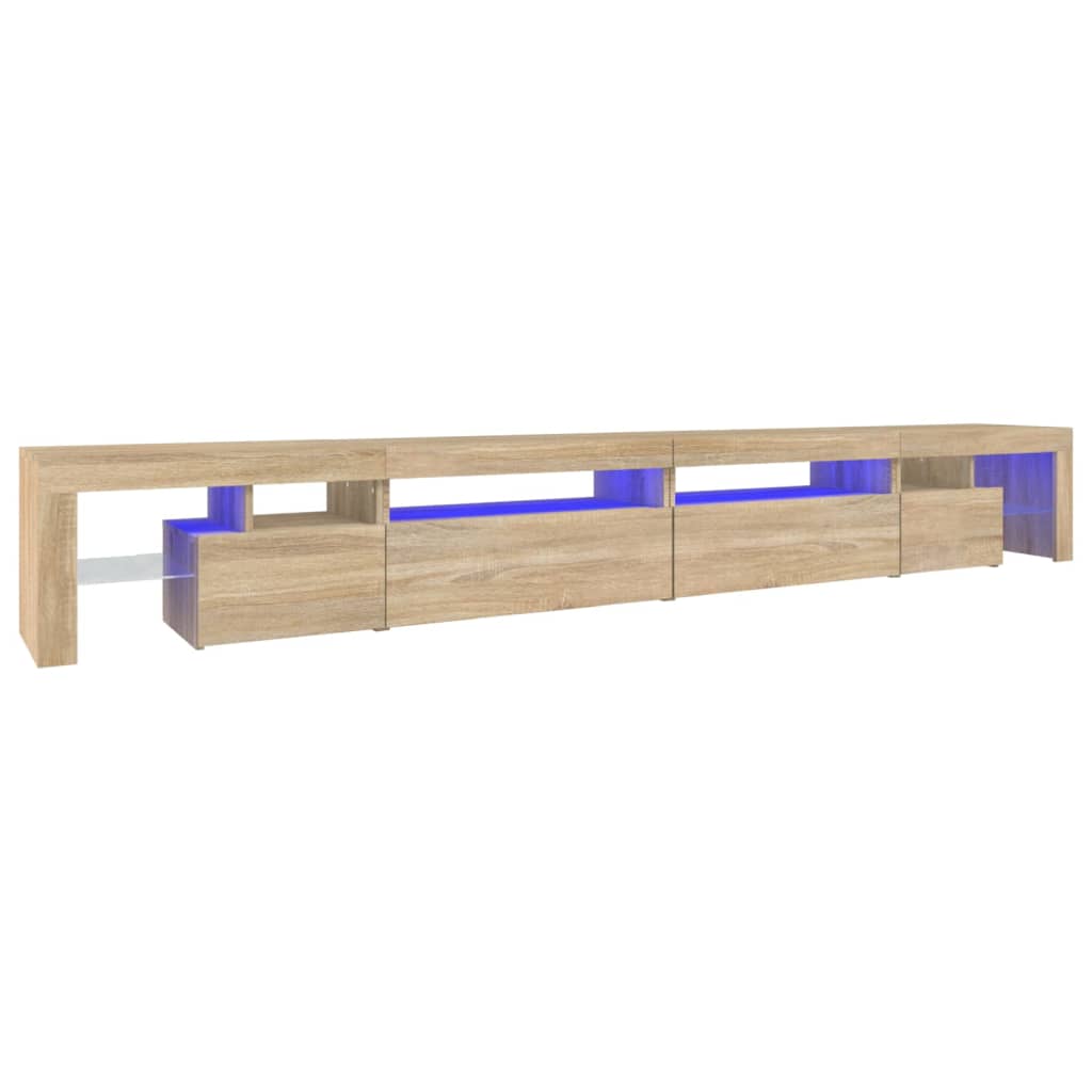 Meuble TV avec lumières LED Chêne sonoma 290x36,5x40 cm - XIOS