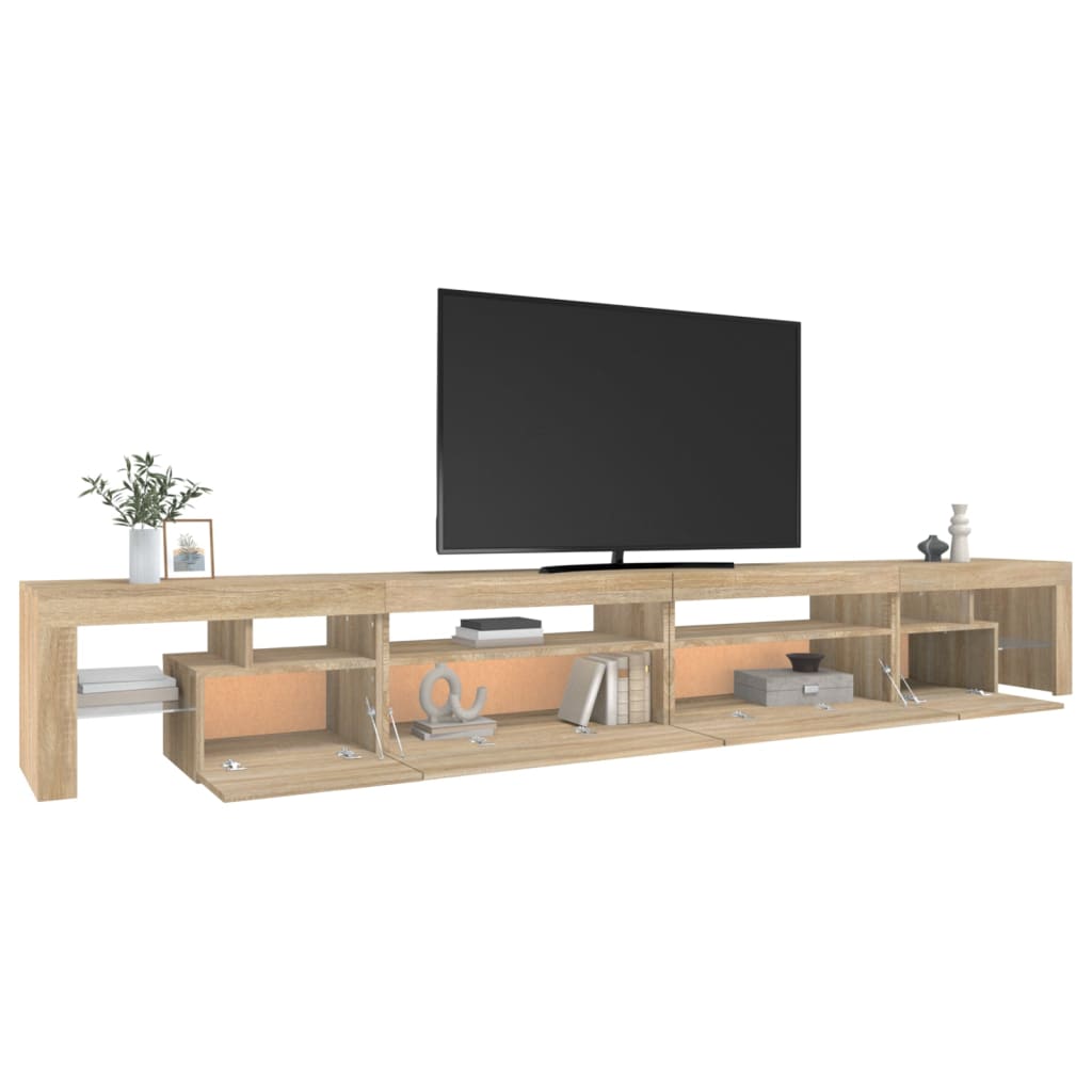 Meuble TV avec lumières LED Chêne sonoma 290x36,5x40 cm - XIOS