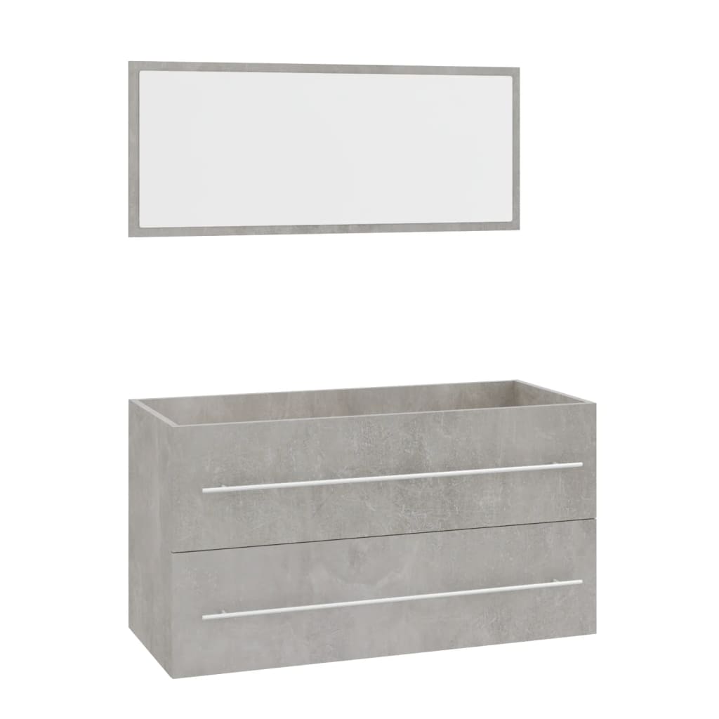 Ensemble de meubles de salle de bain 3 pcs Gris béton Ensembles de mobilier pour salles de bains vidaXL