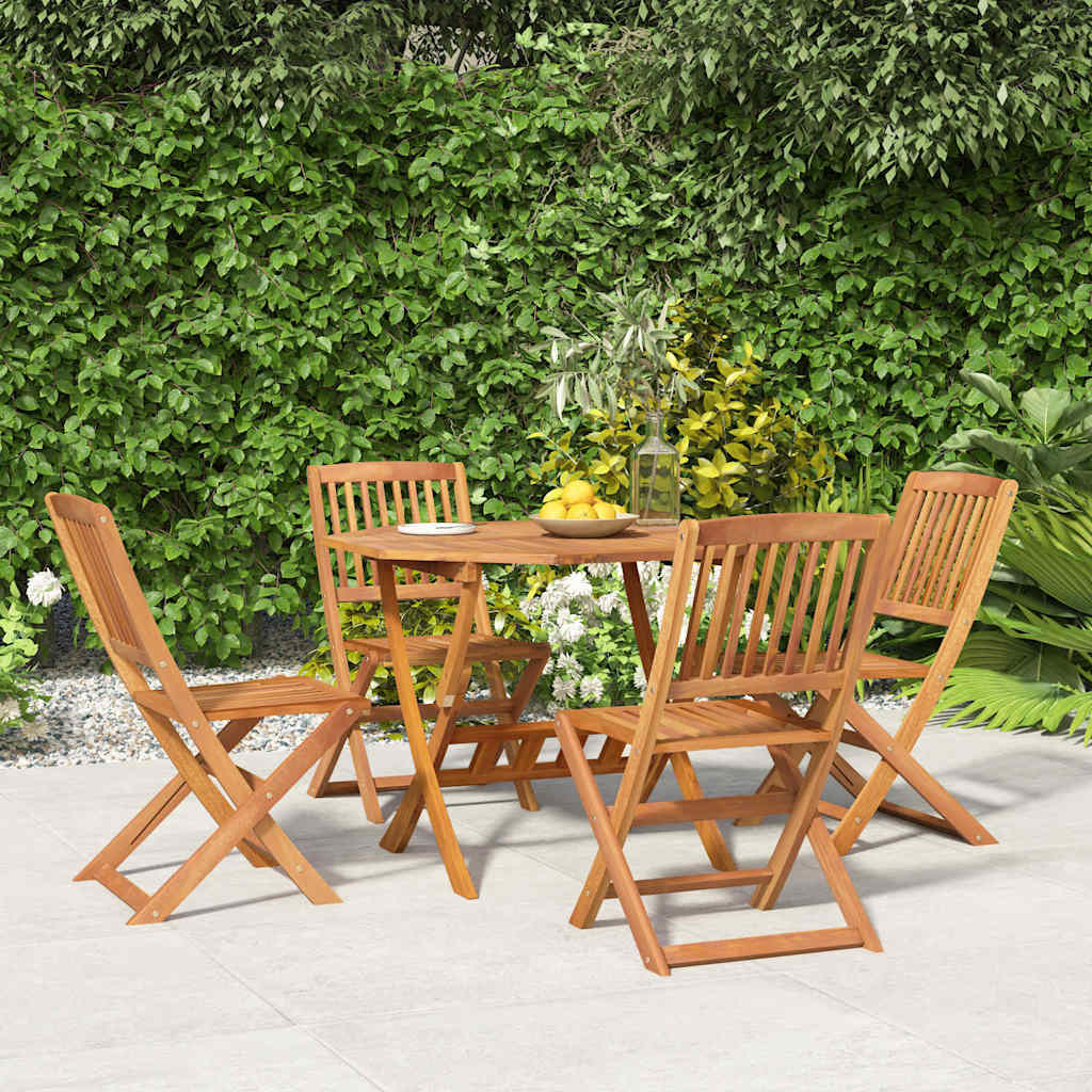 Ensemble à manger de jardin 5 pcs Bois d'acacia solide