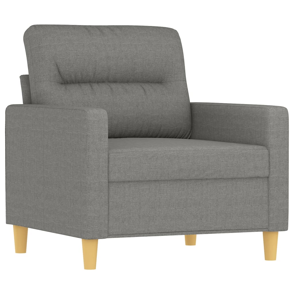 Fauteuil avec repose-pied Gris foncé 60 cm Tissu - XIOS