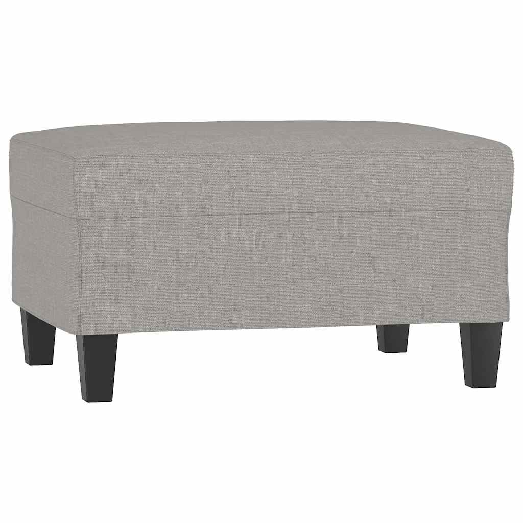 Canapé à 3 places avec repose-pieds Gris clair 210 cm Tissu - XIOS