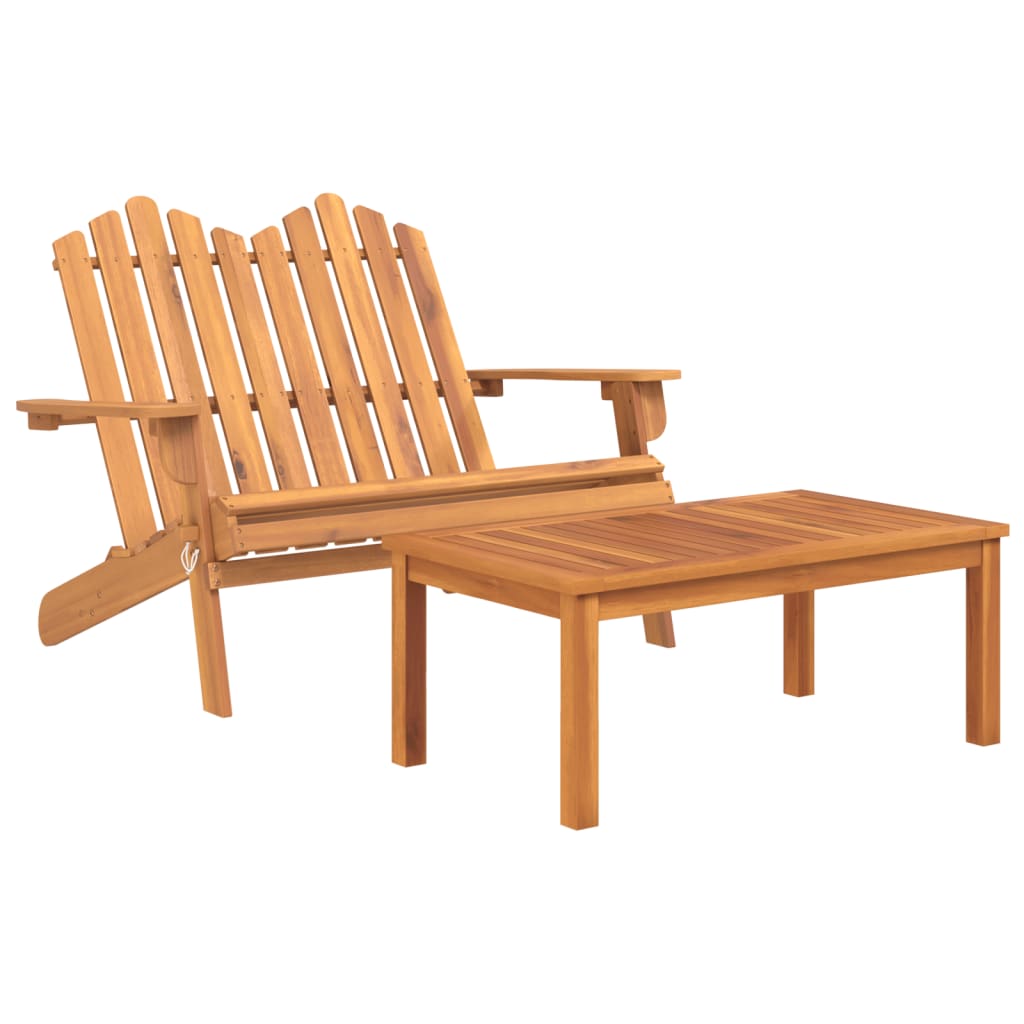 Ensemble de salon de jardin Adirondack 4 pcs bois acacia solide
