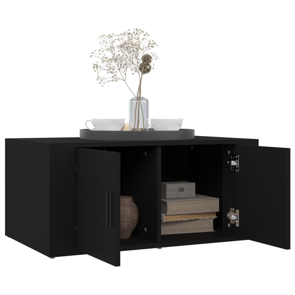 Table basse Noir 80x50x36 cm Bois d'ingénierie - XIOS