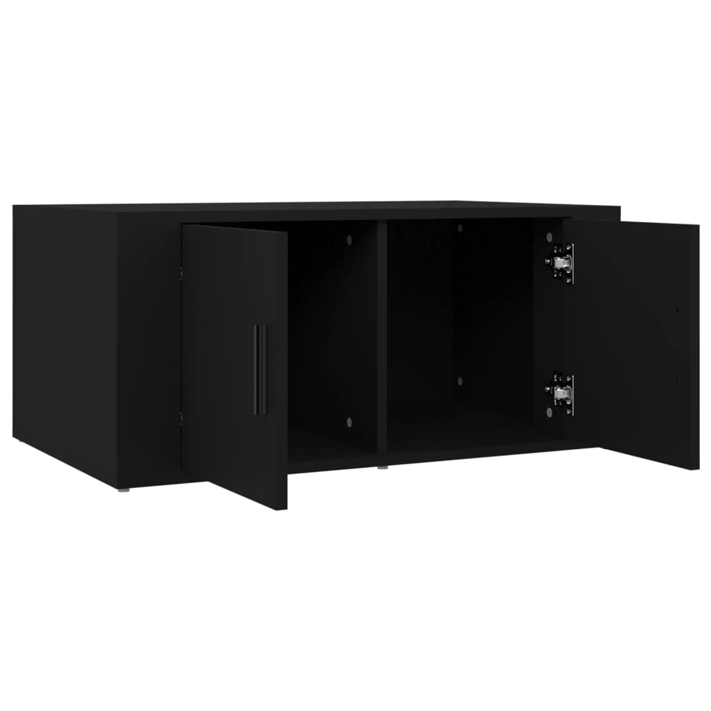 Table basse Noir 80x50x36 cm Bois d'ingénierie - XIOS