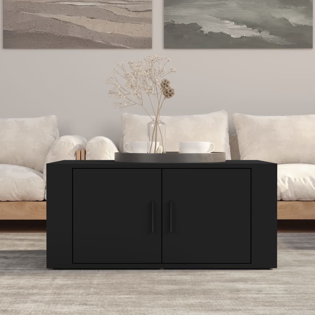Table basse Noir 80x50x36 cm Bois d'ingénierie - XIOS