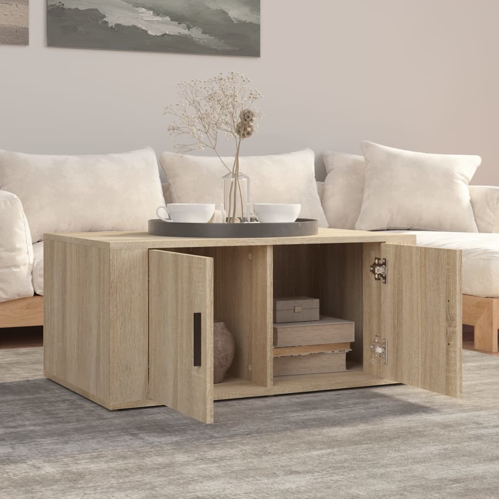 Table basse Chêne sonoma 80x50x36 cm Bois d'ingénierie - XIOS