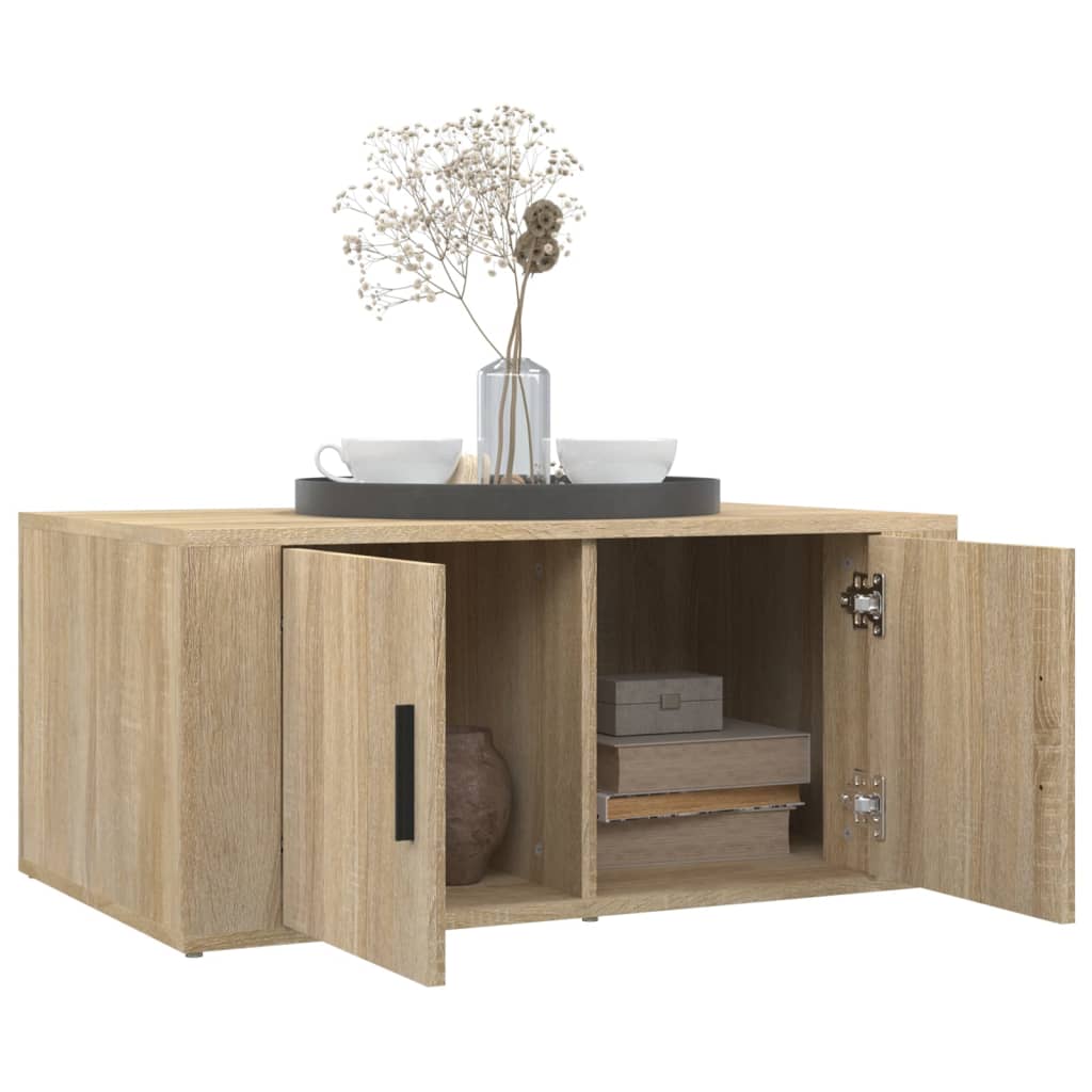 Table basse Chêne sonoma 80x50x36 cm Bois d'ingénierie - XIOS