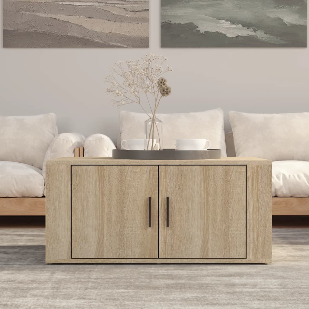 Table basse Chêne sonoma 80x50x36 cm Bois d'ingénierie - XIOS