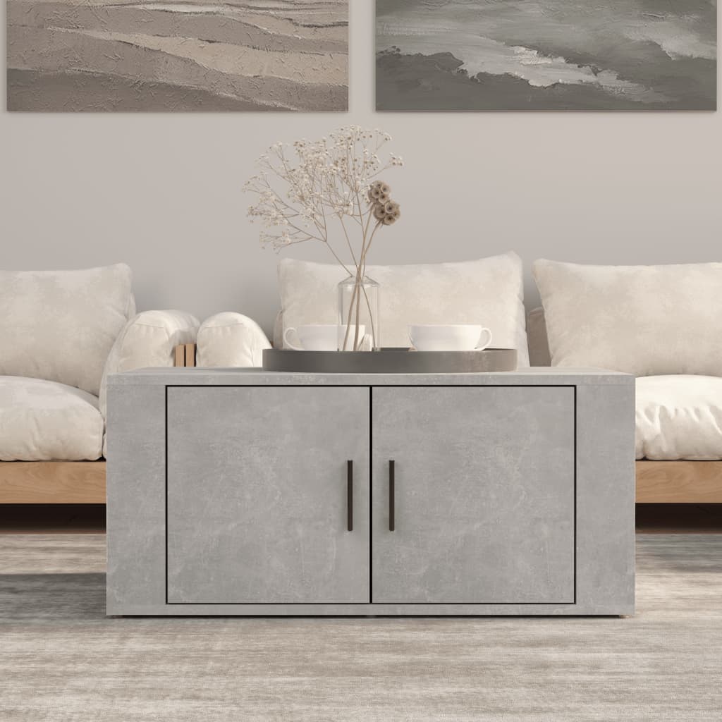 Table basse Gris béton 80x50x36 cm Bois d'ingénierie - XIOS