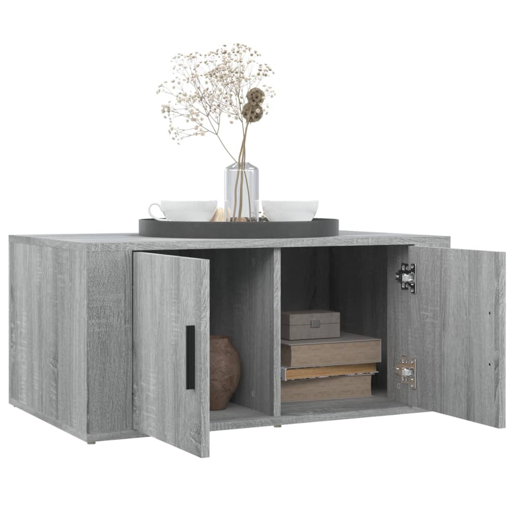 Table basse Sonoma gris 80x50x36 cm Bois d'ingénierie - XIOS