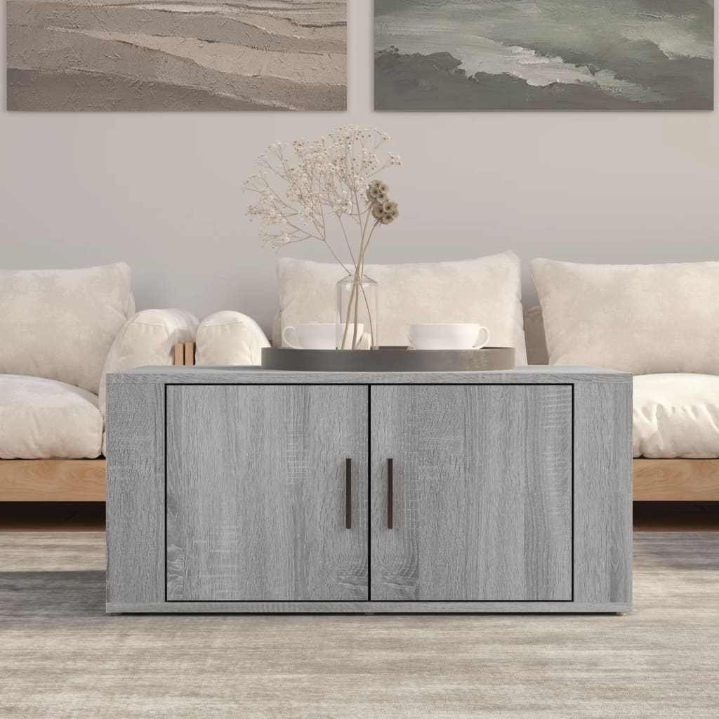 Table basse Sonoma gris 80x50x36 cm Bois d'ingénierie - XIOS