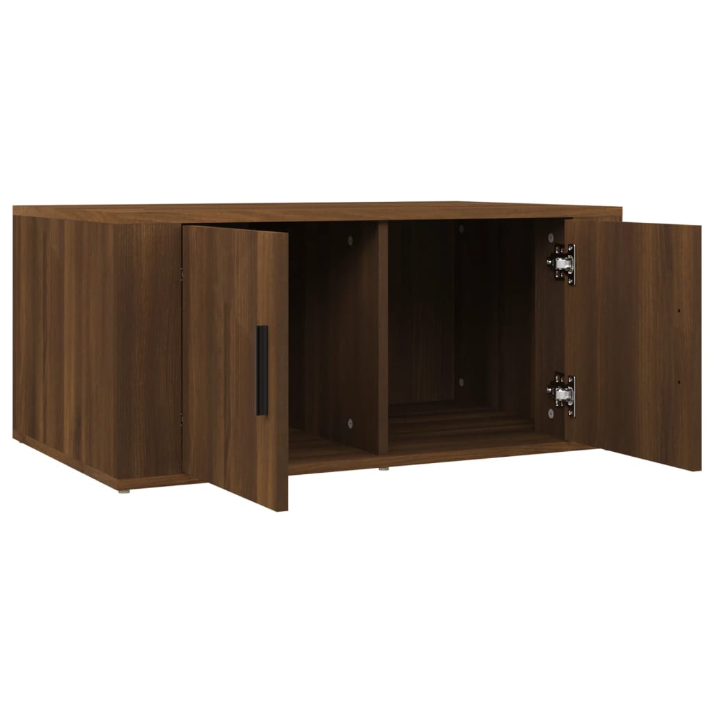 Table basse Chêne marron 80x50x36 cm Bois d'ingénierie - XIOS