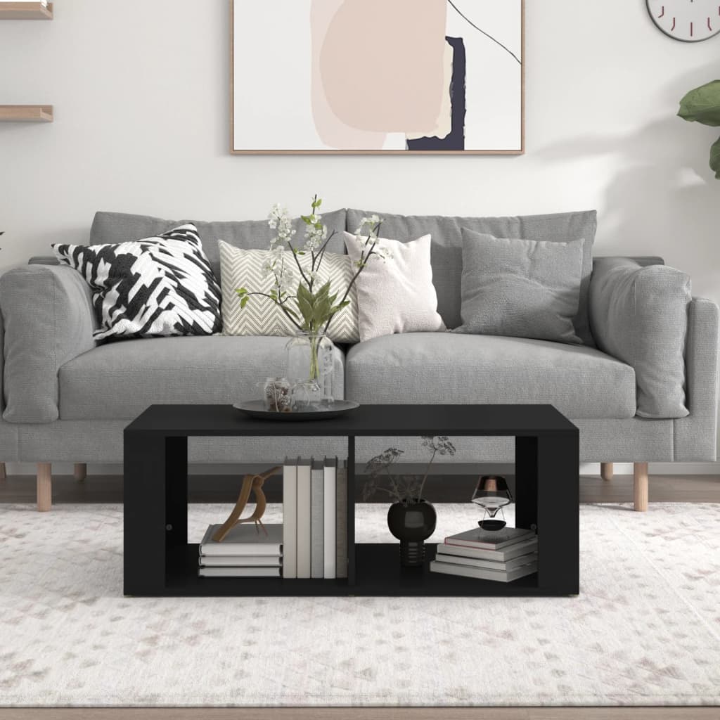 Table basse Noir 100x50x36 cm Bois d'ingénierie - XIOS