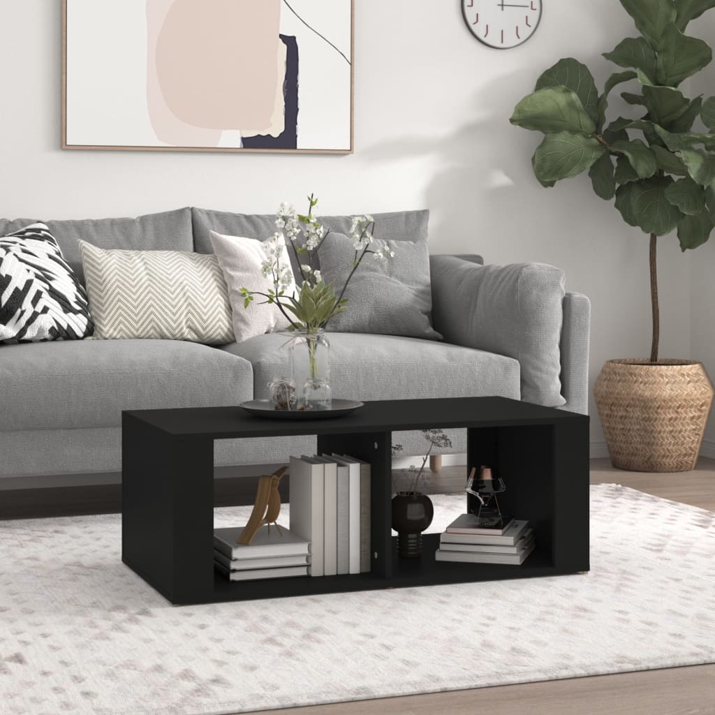 Table basse Noir 100x50x36 cm Bois d'ingénierie - XIOS