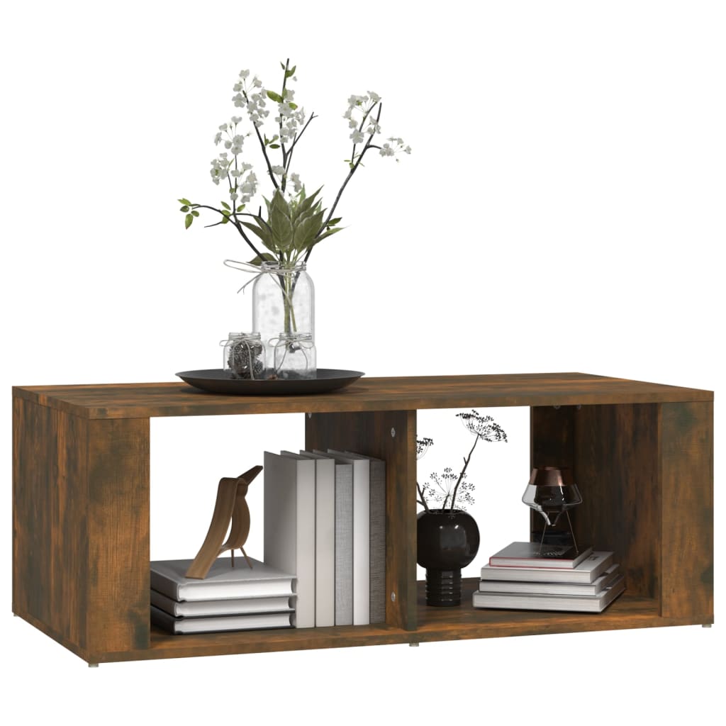 Table basse Chêne fumé 100x50x36 cm Bois d'ingénierie - XIOS