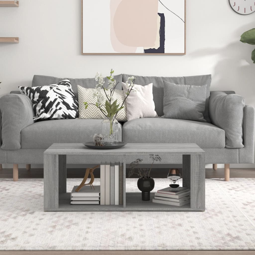 Table basse Sonoma gris 100x50x36 cm Bois d'ingénierie - XIOS