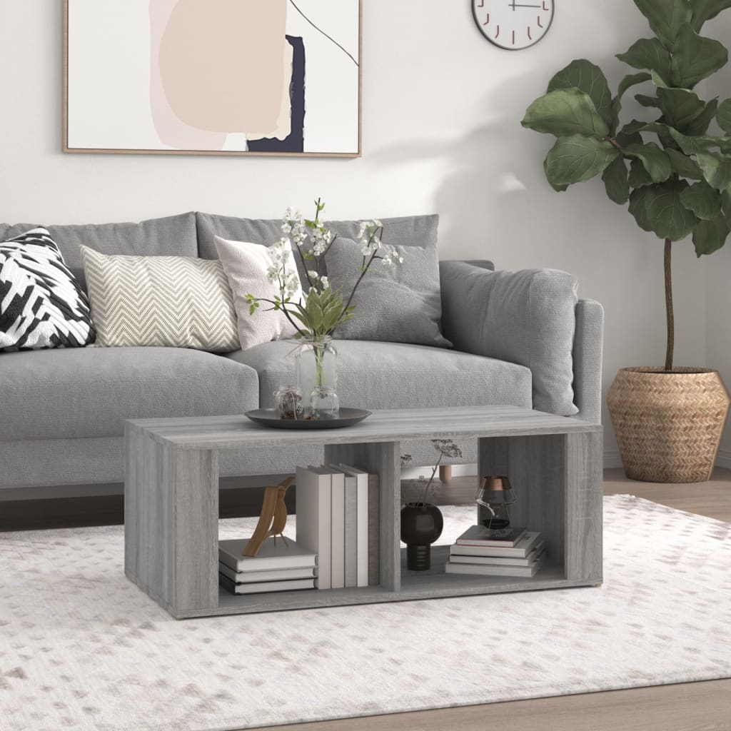 Table basse Sonoma gris 100x50x36 cm Bois d'ingénierie - XIOS