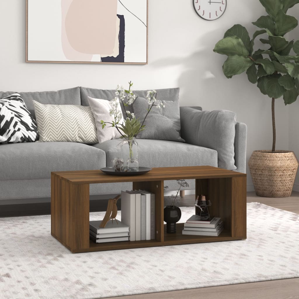 Table basse Chêne marron 100x50x36 cm Bois d'ingénierie - XIOS
