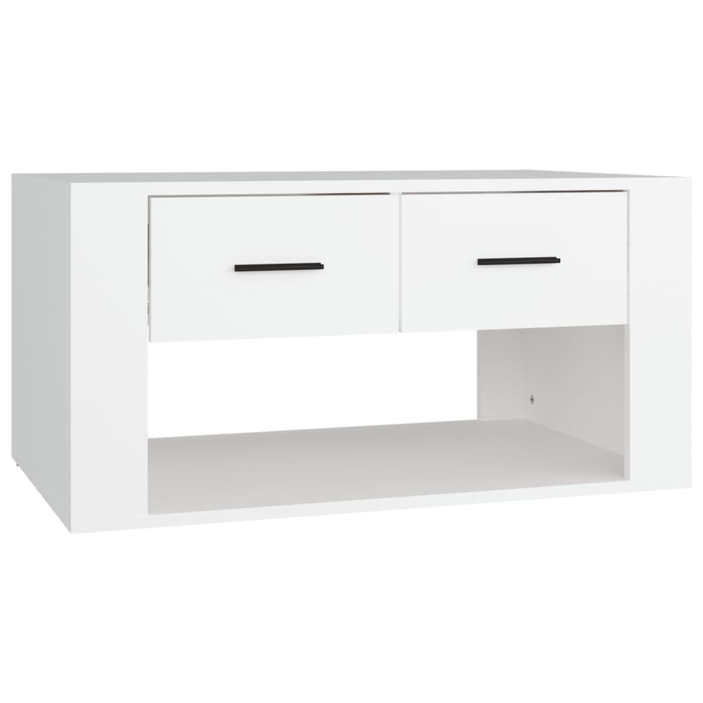 Table basse Blanc 80x50x40 cm Bois d'ingénierie - XIOS