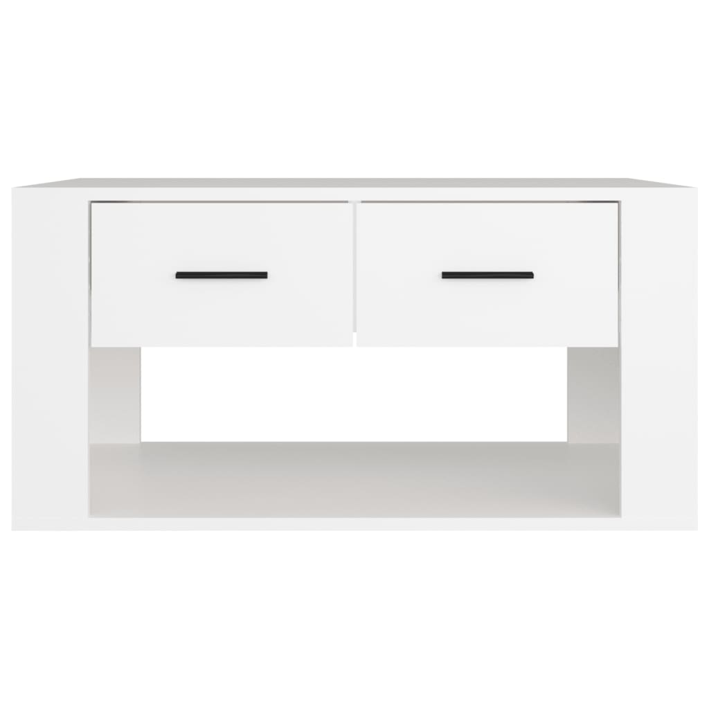 Table basse Blanc 80x50x40 cm Bois d'ingénierie - XIOS