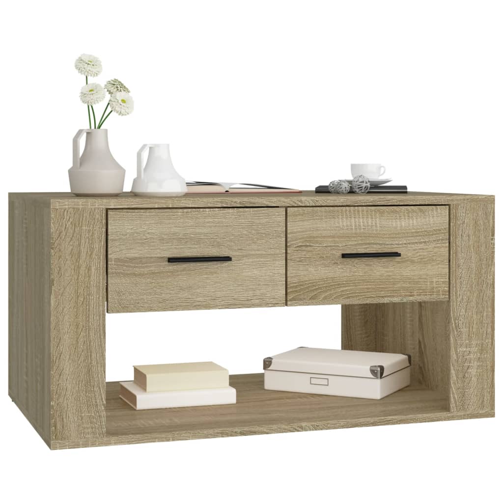 Table basse Chêne sonoma 80x50x40 cm Bois d'ingénierie - XIOS