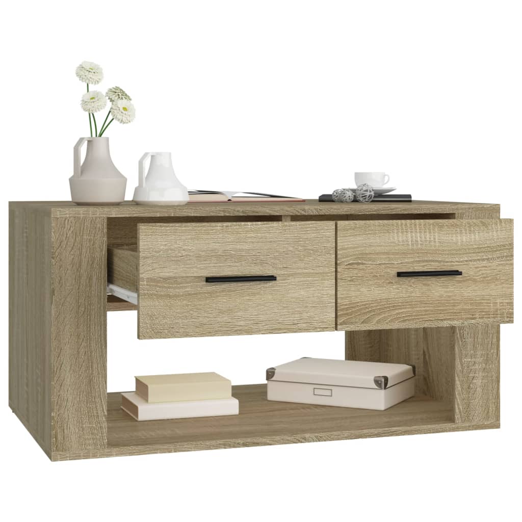 Table basse Chêne sonoma 80x50x40 cm Bois d'ingénierie - XIOS
