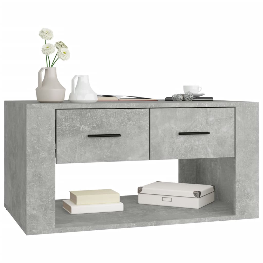 Table basse Gris béton 80x50x40 cm Bois d'ingénierie - XIOS