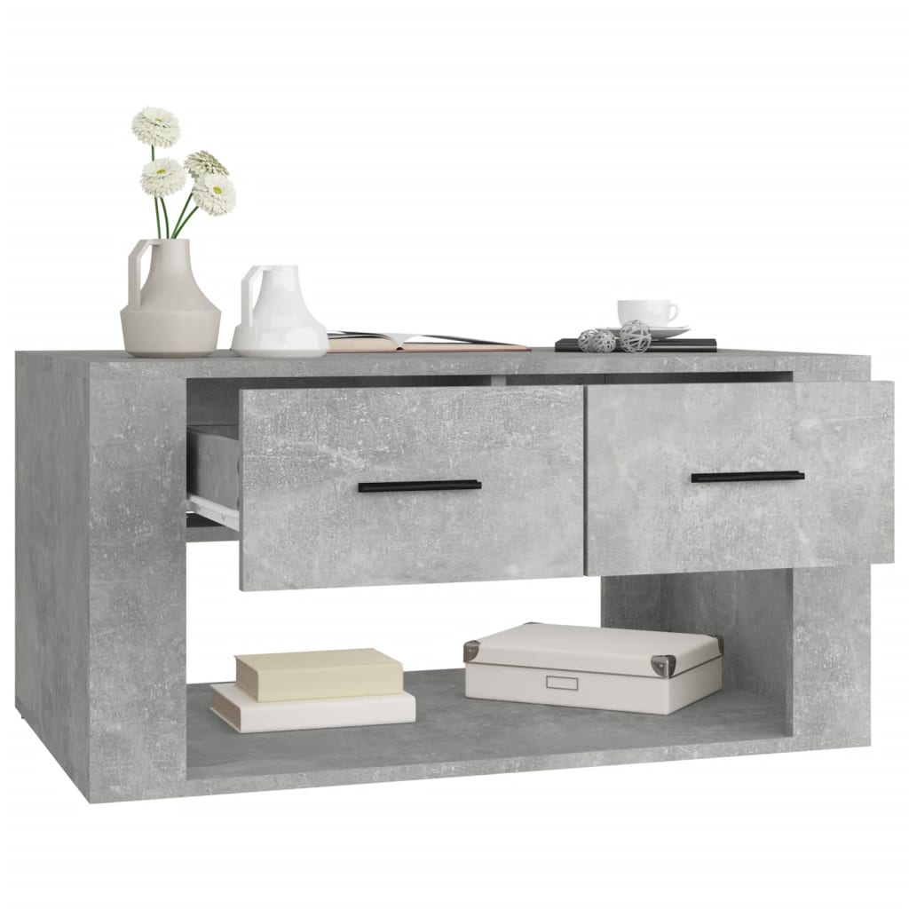 Table basse Gris béton 80x50x40 cm Bois d'ingénierie - XIOS
