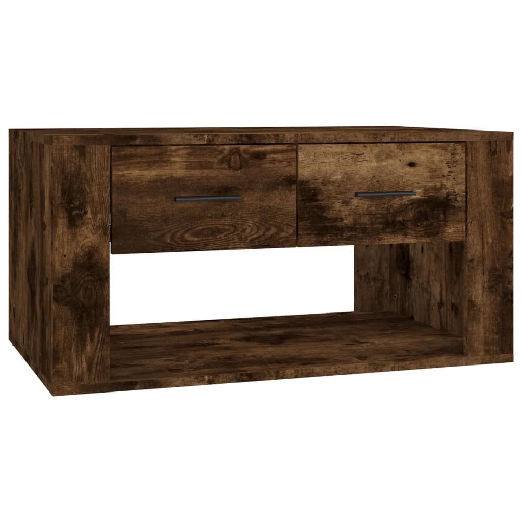 Table basse Chêne fumé 80x50x40 cm Bois d'ingénierie - XIOS