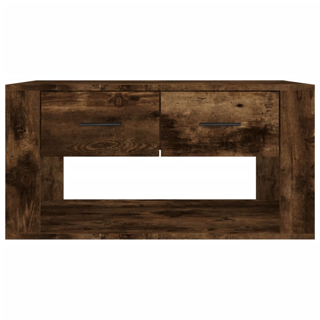 Table basse Chêne fumé 80x50x40 cm Bois d'ingénierie - XIOS