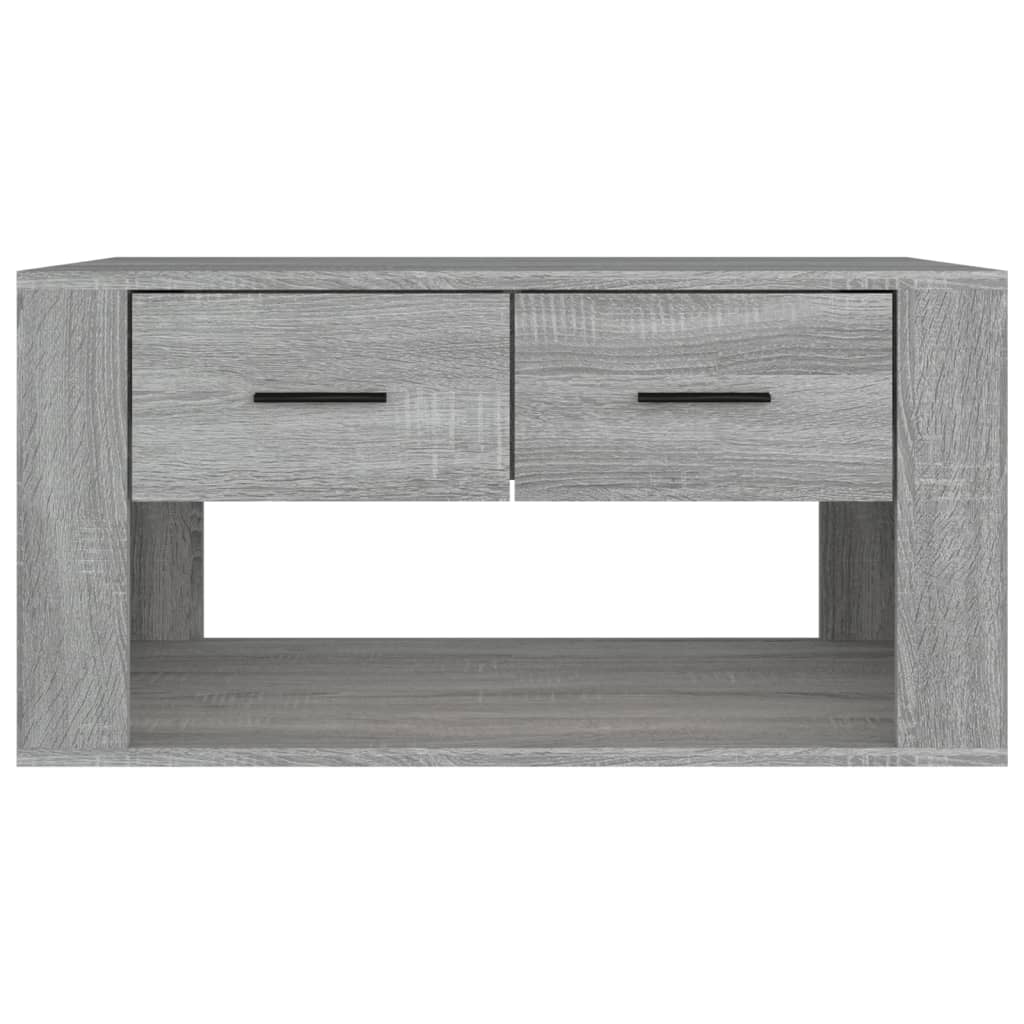 Table basse Sonoma gris 80x50x40 cm Bois d'ingénierie - XIOS
