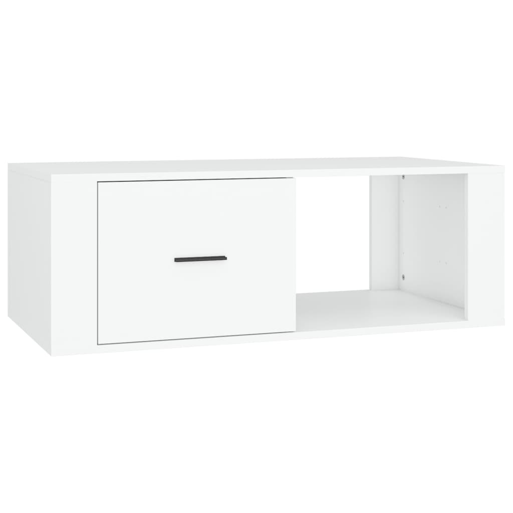 Table basse Blanc 100x50,5x35 cm Bois d'ingénierie - XIOS