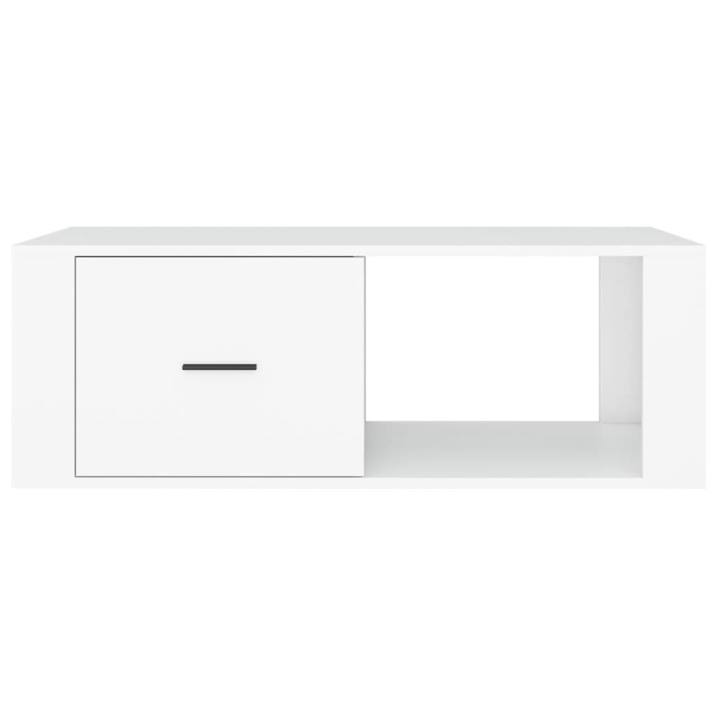 Table basse Blanc 100x50,5x35 cm Bois d'ingénierie - XIOS