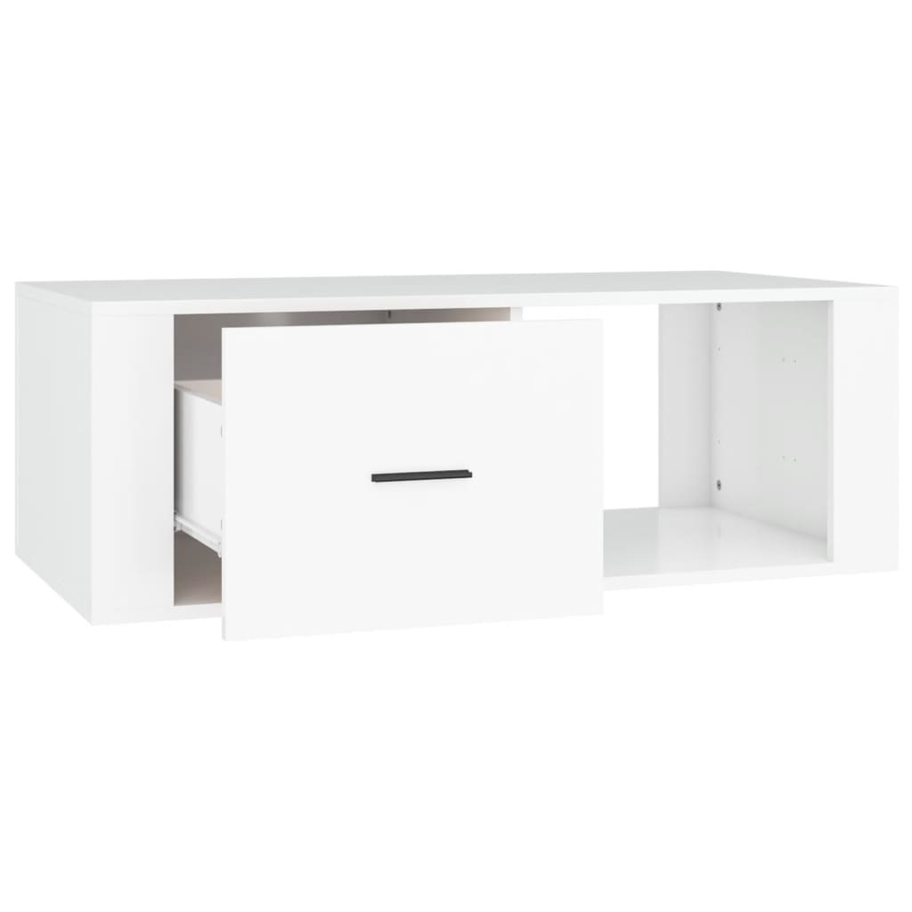 Table basse Blanc 100x50,5x35 cm Bois d'ingénierie - XIOS