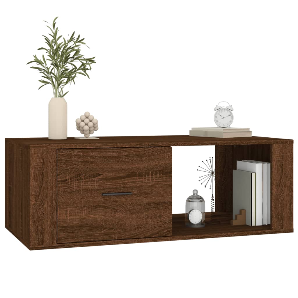 Table basse Chêne marron 100x50,5x35 cm Bois d'ingénierie - XIOS