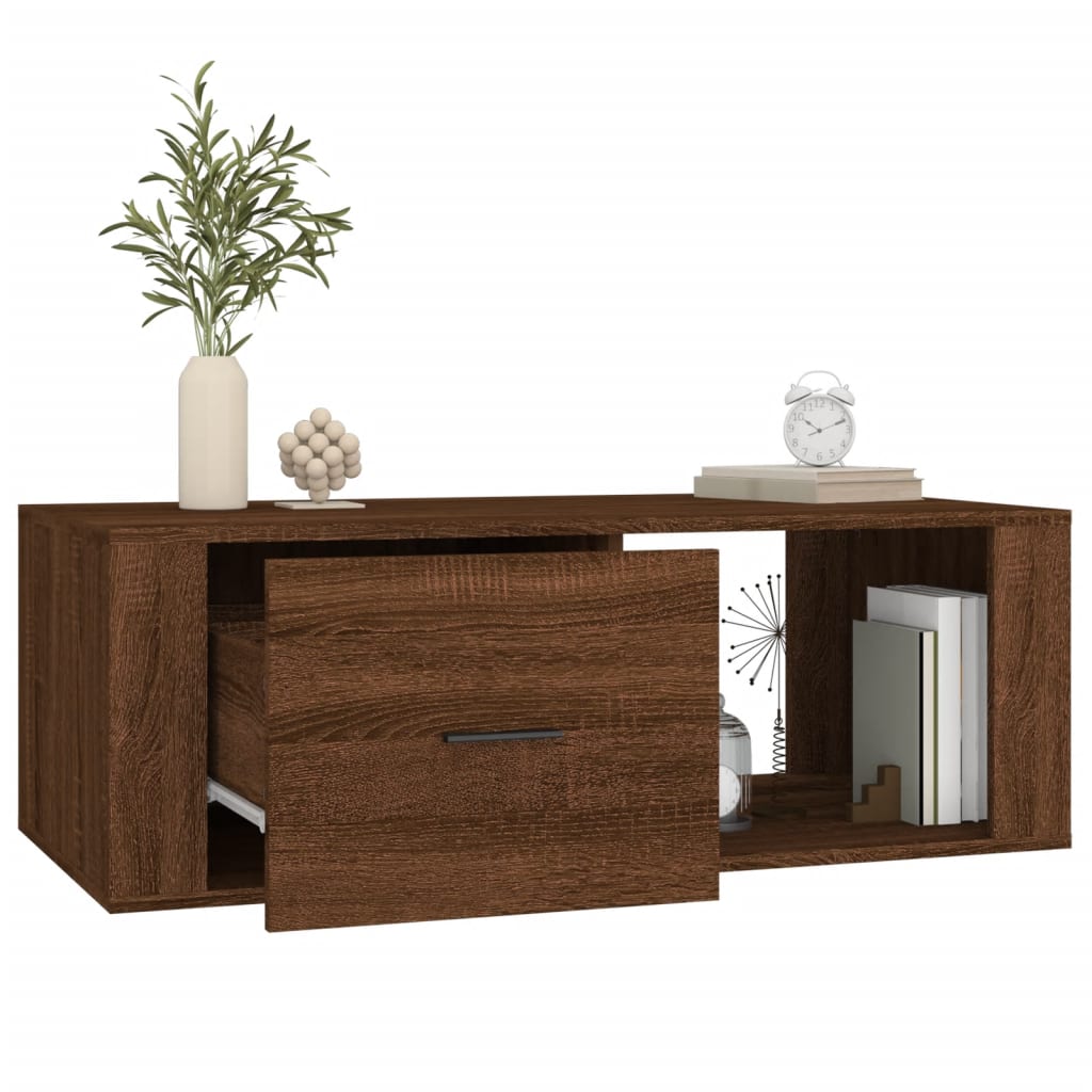Table basse Chêne marron 100x50,5x35 cm Bois d'ingénierie - XIOS