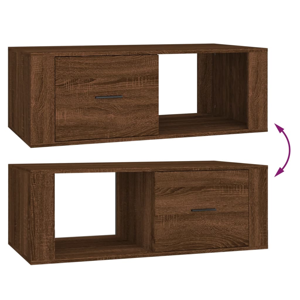 Table basse Chêne marron 100x50,5x35 cm Bois d'ingénierie - XIOS