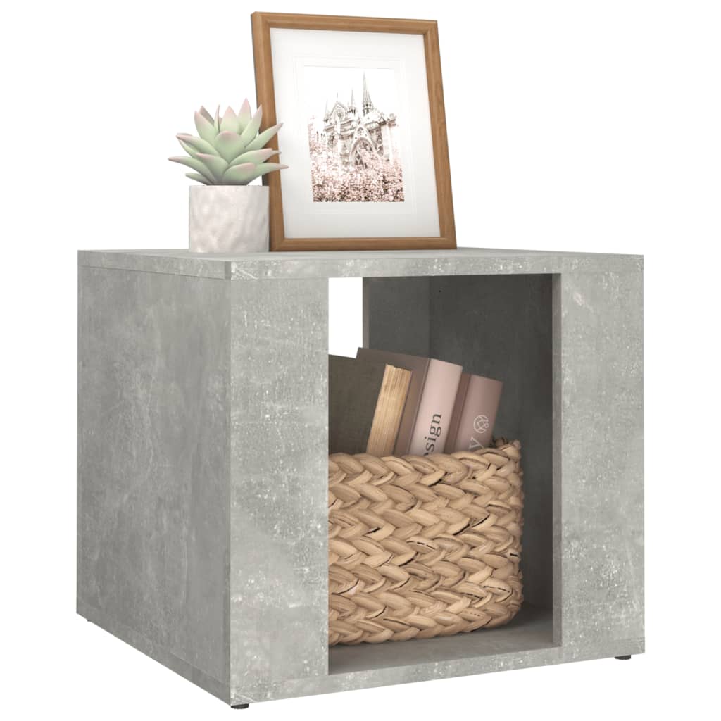 Table de chevet Gris béton 41x40x36 cm Bois d'ingénierie - XIOS