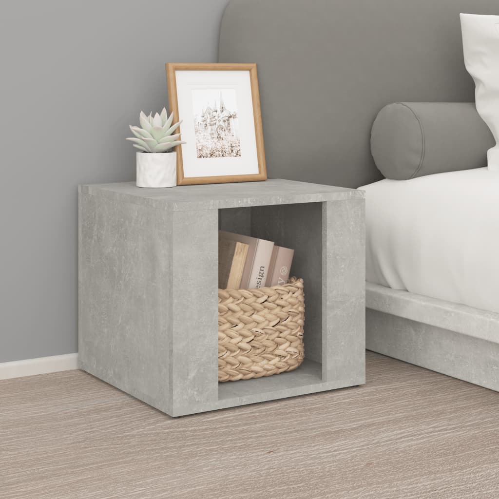 Table de chevet Gris béton 41x40x36 cm Bois d'ingénierie - XIOS