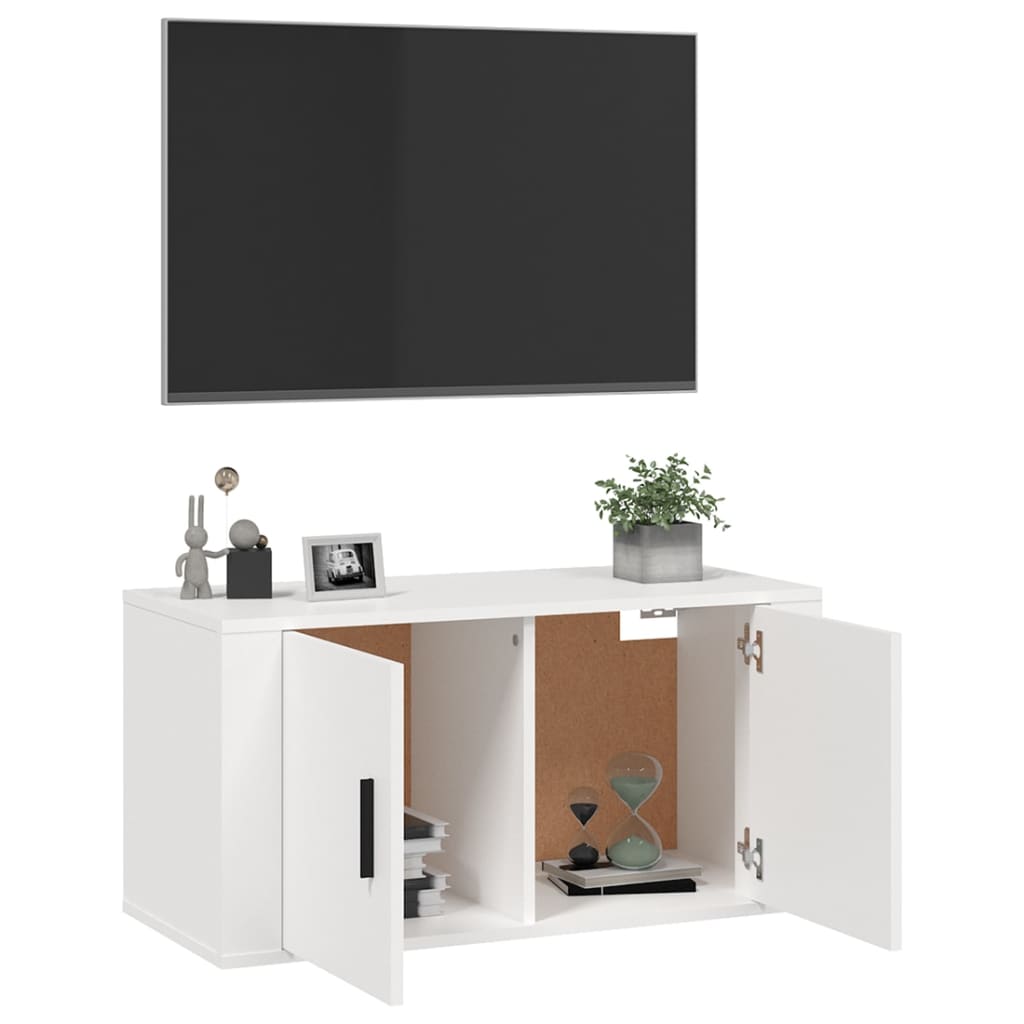 Meuble TV mural Blanc 80x34,5x40 cm - XIOS