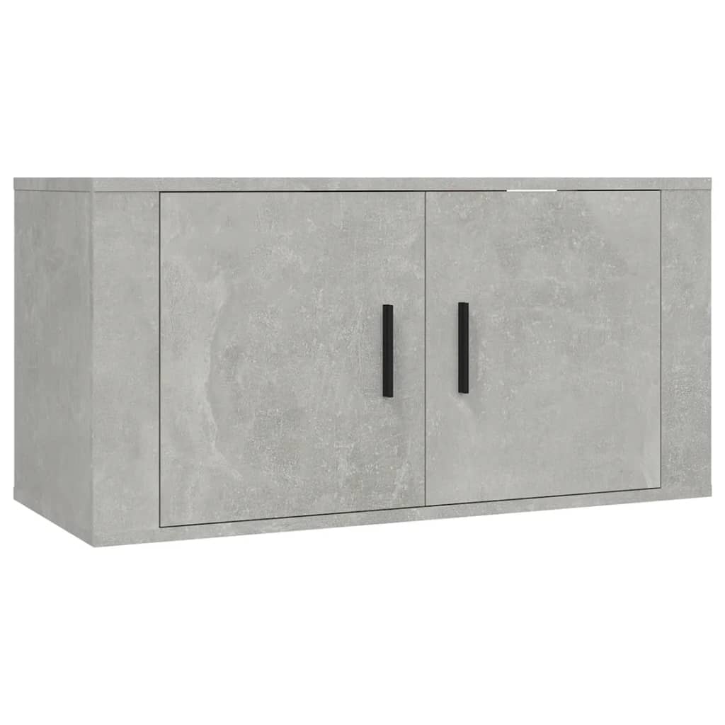 Meuble TV mural Gris béton 80x34,5x40 cm - XIOS
