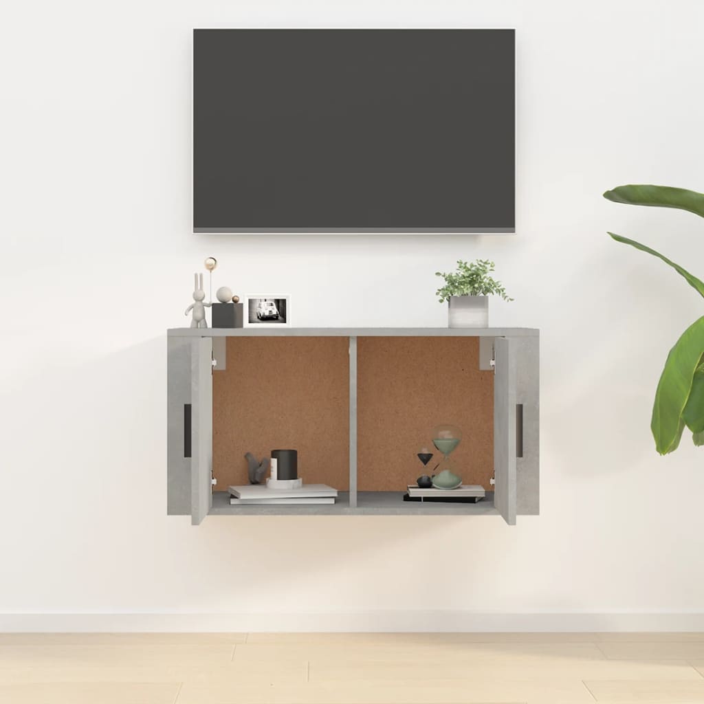 Meuble TV mural Gris béton 80x34,5x40 cm - XIOS