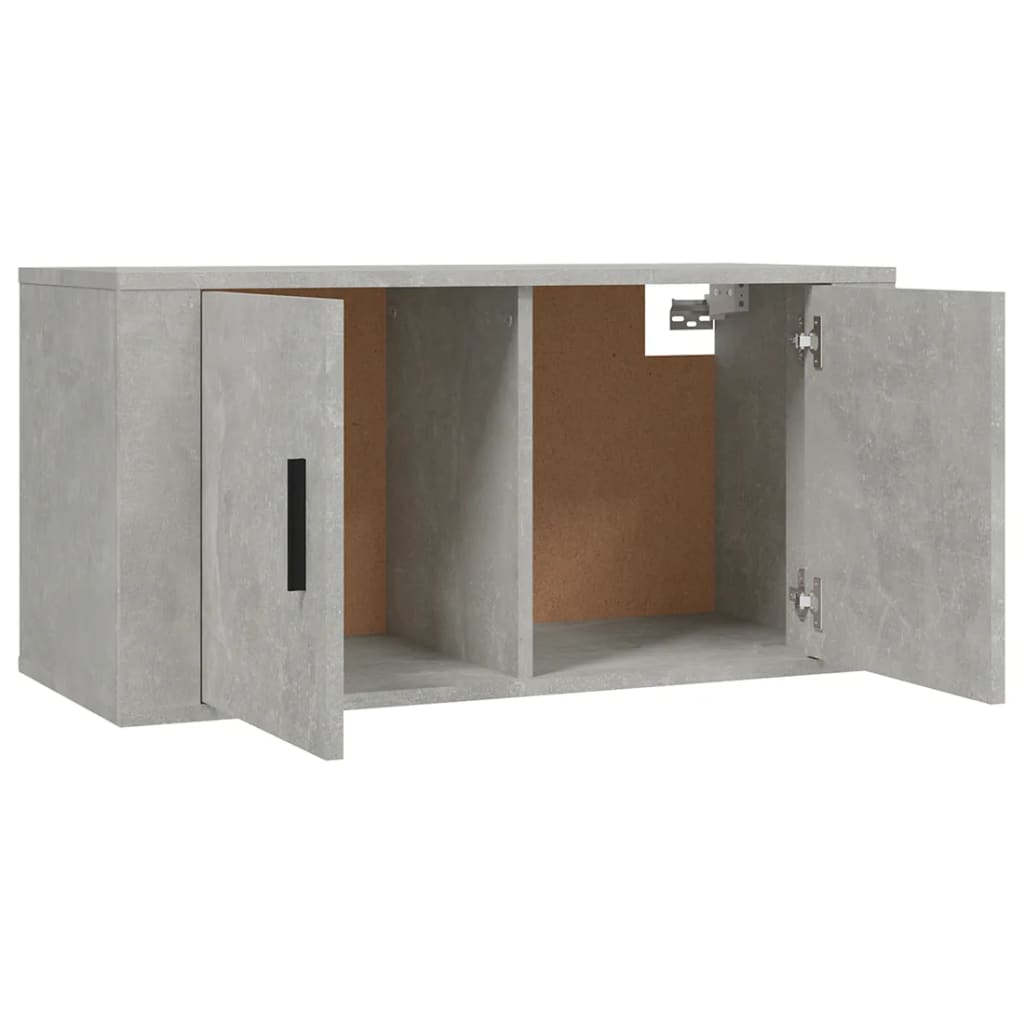 Meuble TV mural Gris béton 80x34,5x40 cm - XIOS