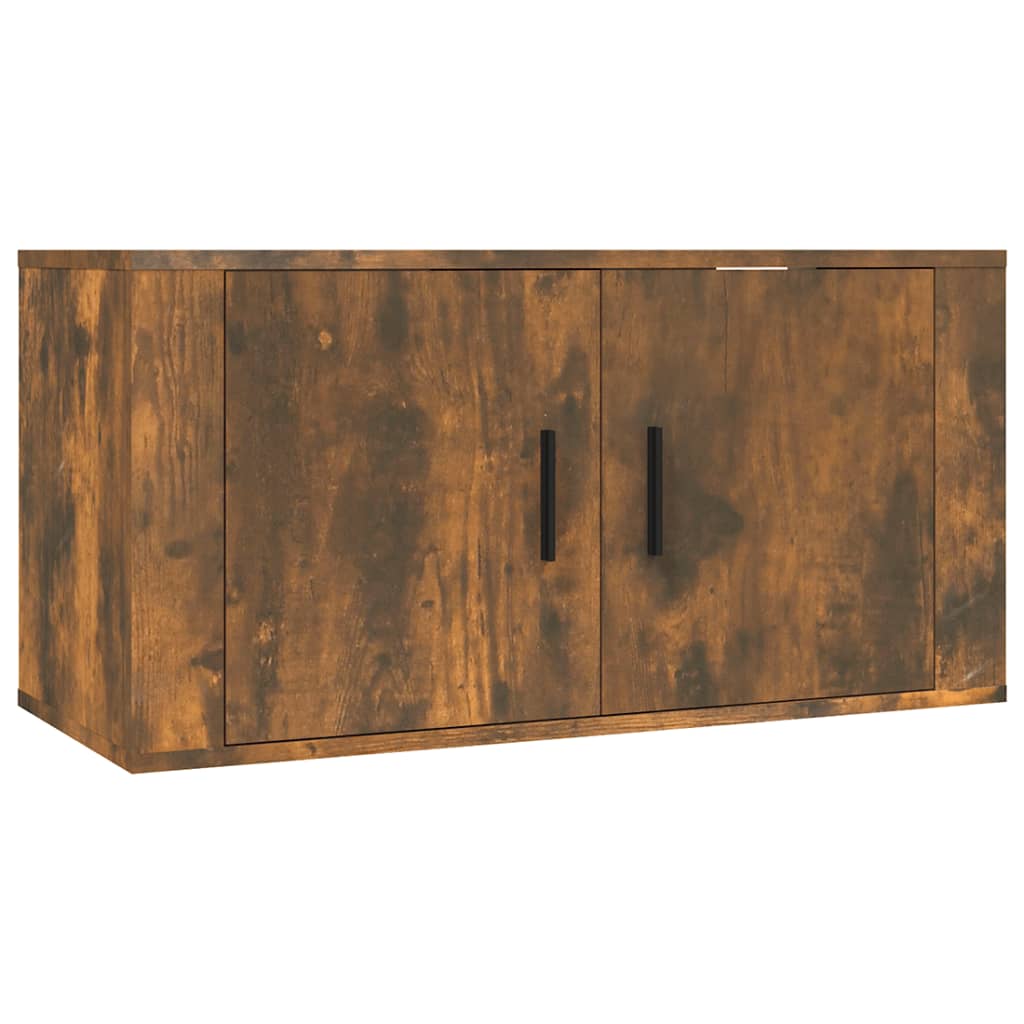 Meuble TV mural Chêne fumé 80x34,5x40 cm - XIOS