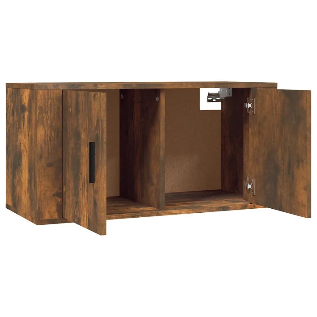 Meuble TV mural Chêne fumé 80x34,5x40 cm - XIOS